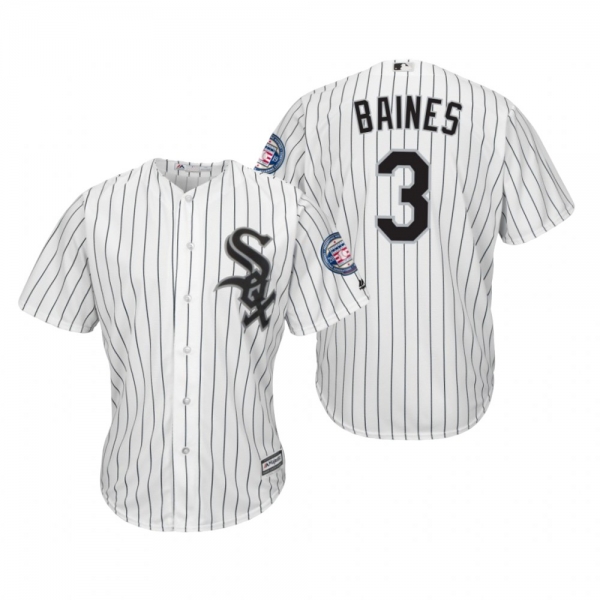 Harold Baines Chicago White Sox White 2019 Hall of Fame Induction Cool Base Jersey