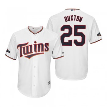 Men's Byron Buxton Minnesota Twins White 2019 Postseason Cool Base Jersey