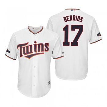 Men's Jose Berrios Minnesota Twins White 2019 Postseason Cool Base Jersey