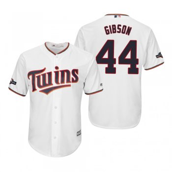 Men's Kyle Gibson Minnesota Twins White 2019 Postseason Cool Base Jersey