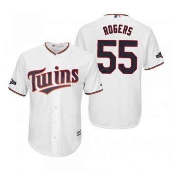 Men's Taylor Rogers Minnesota Twins White 2019 Postseason Cool Base Jersey