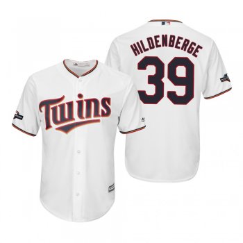 Men's Trevor Hildenberger Minnesota Twins White 2019 Postseason Cool Base Jersey