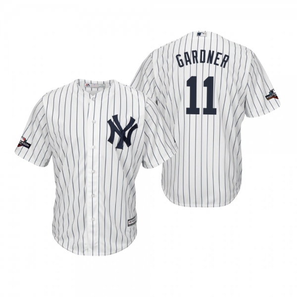 Men's Brett Gardner New York Yankees White 2019 Postseason Cool Base Jersey