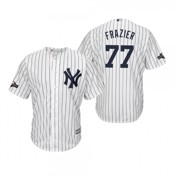 Men's Clint Frazier New York Yankees White 2019 Postseason Cool Base Jersey