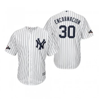 Men's Edwin Encarnacion New York Yankees White 2019 Postseason Cool Base Jersey