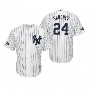 Men's Gary Sanchez New York Yankees White 2019 Postseason Cool Base Jersey