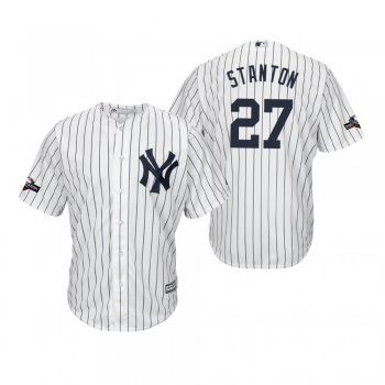 Men's Giancarlo Stanton New York Yankees White 2019 Postseason Cool Base Jersey