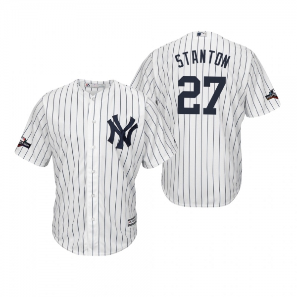 Men's Giancarlo Stanton New York Yankees White 2019 Postseason Cool Base Jersey