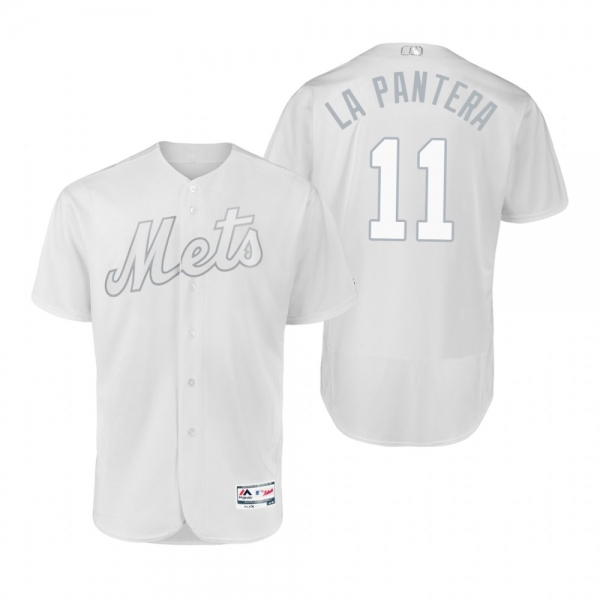 New York Mets Adeiny Hechavarria La Pantera Uuff White 2019 Players' Weekend Authentic Jersey