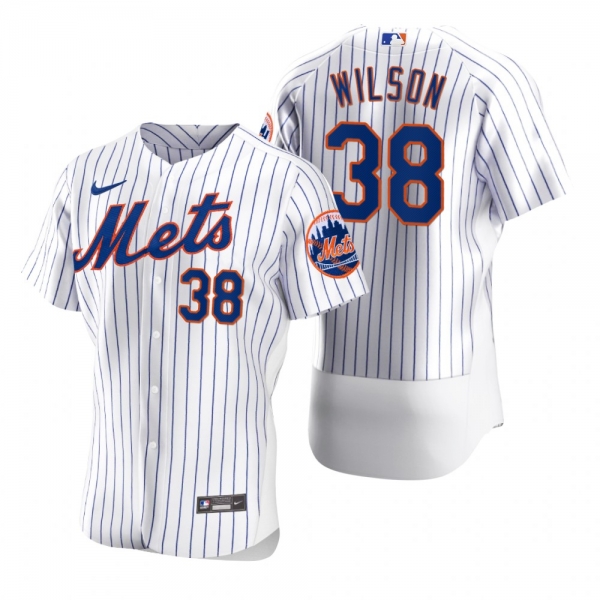 New York Mets Justin Wilson Nike White 2020 Authentic Jersey