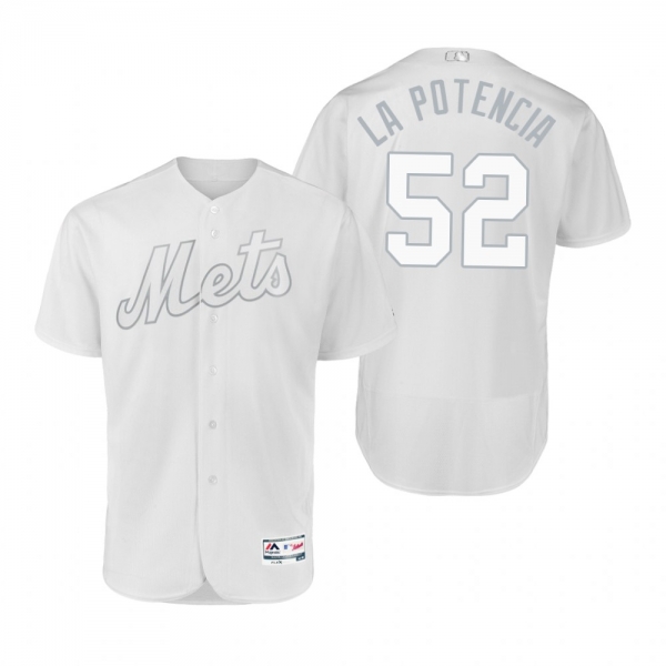 New York Mets Yoenis Cespedes La Potencia White 2019 Players' Weekend Authentic Jersey