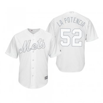 New York Mets Yoenis Cespedes La Potencia White 2019 Players' Weekend Replica Jersey