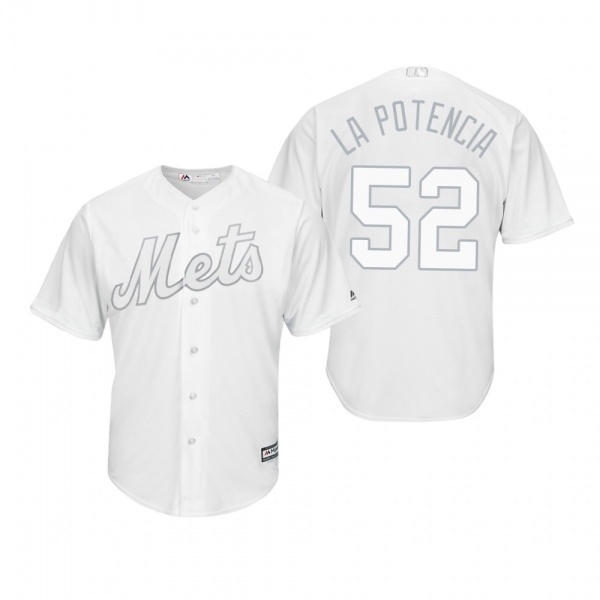 New York Mets Yoenis Cespedes La Potencia White 2019 Players' Weekend Replica Jersey