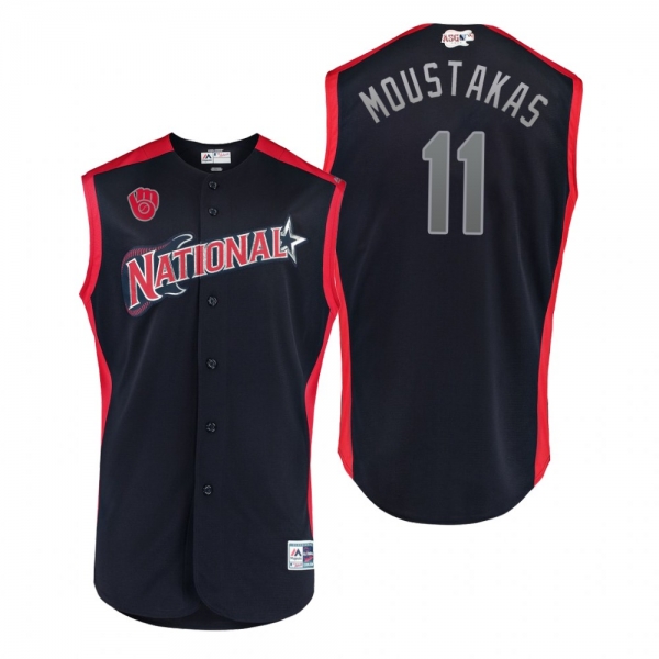 2019 MLB All-Star Game Workout National League Mike Moustakas Navy Jersey