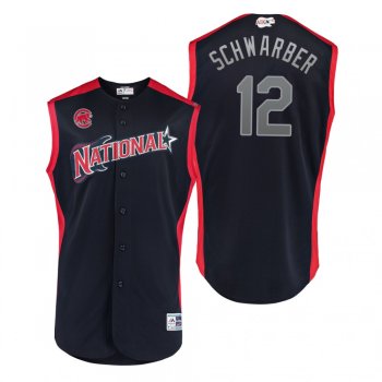 2019 MLB All-Star Game Workout National League Kyle Schwarber Navy Jersey