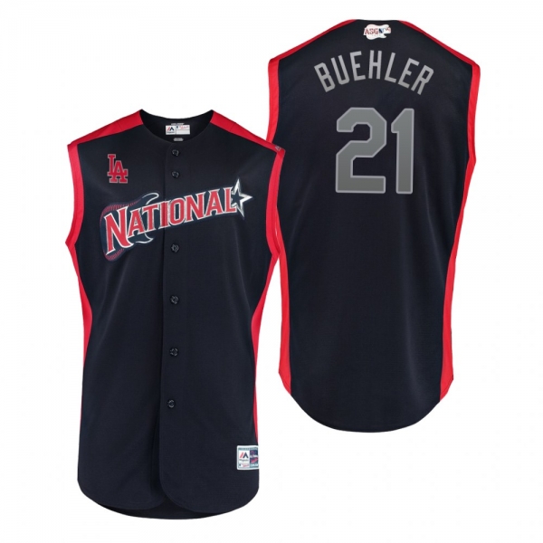 2019 MLB All-Star Game Workout National League Walker Buehler Navy Jersey