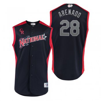 2019 MLB All-Star Game Workout National League Nolan Arenado Navy Jersey