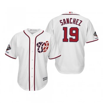 Anibal Sanchez Washington Nationals White 2019 World Series Champions Cool Base Alternate Jersey