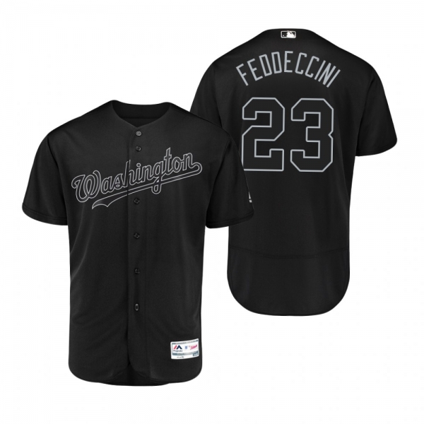 Washington Nationals Erick Fedde Feddeccini Black 2019 Players' Weekend Authentic Nickname Jersey