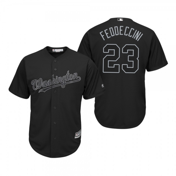 Washington Nationals Erick Fedde Feddeccini Black 2019 Players' Weekend Replica Jersey