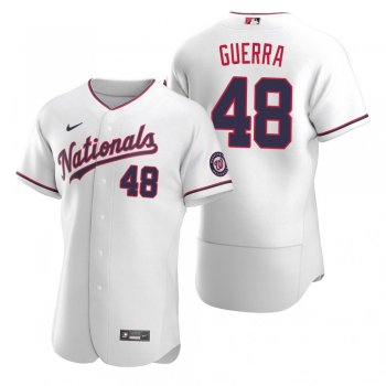 Men's Washington Nationals Javy Guerra Nike White Authentic 2020 Alternate Jersey