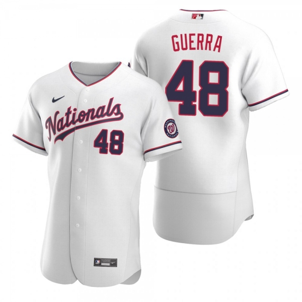 Men's Washington Nationals Javy Guerra Nike White Authentic 2020 Alternate Jersey