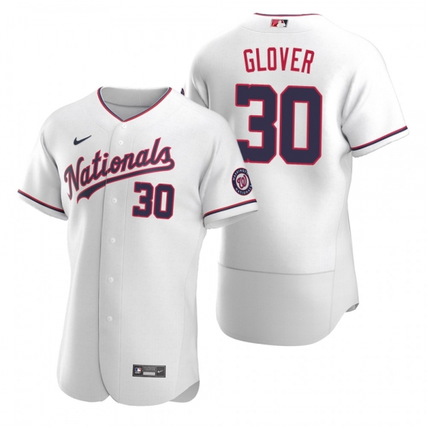 Men's Washington Nationals Koda Glover Nike White Authentic 2020 Alternate Jersey