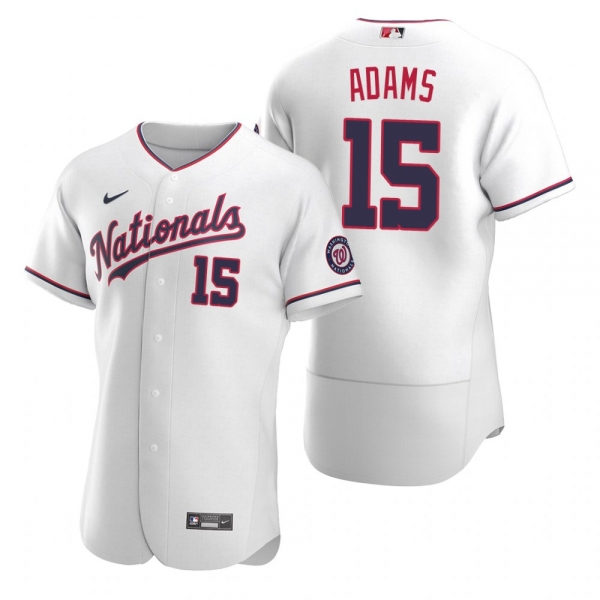 Men's Washington Nationals Matt Adams Nike White Authentic 2020 Alternate Jersey