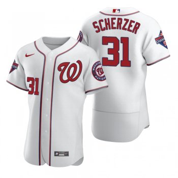 Washington Nationals Max Scherzer Nike White 2020 Authentic Jersey