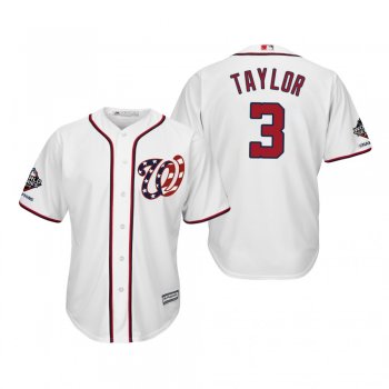 Michael A. Taylor Washington Nationals White 2019 World Series Champions Cool Base Alternate Jersey