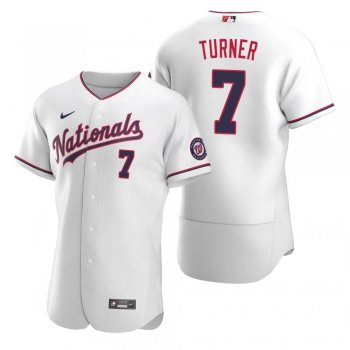 Men's Washington Nationals Trea Turner Nike White Authentic 2020 Alternate Jersey