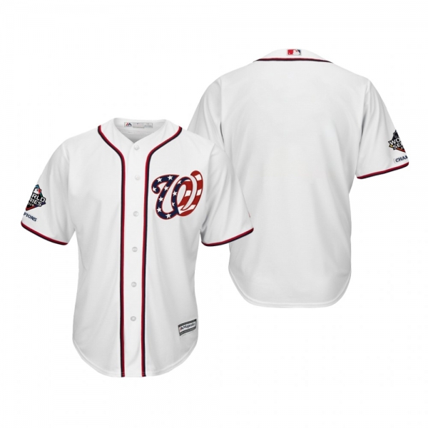 Washington Nationals White 2019 World Series Champions Cool Base Alternate Jersey