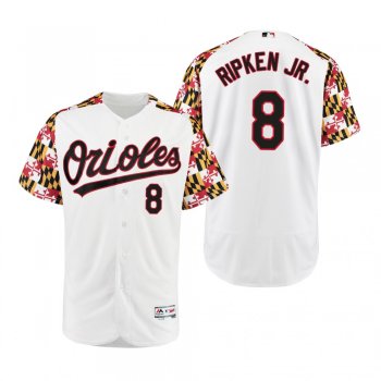 Baltimore Orioles Cal Ripken Jr. White Turn Back the Clock Maryland Day Jersey