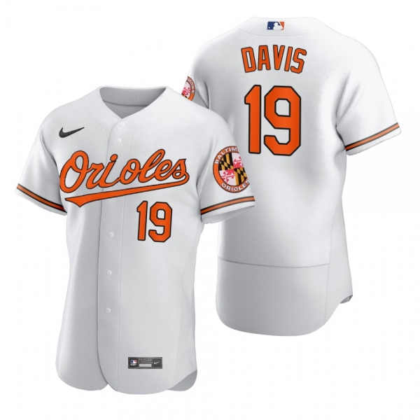 Baltimore Orioles Chris Davis Nike White 2020 Authentic Jersey