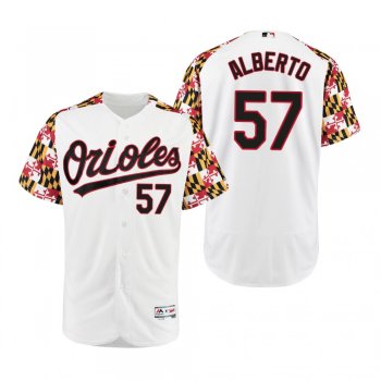 Baltimore Orioles Hanser Alberto White Turn Back the Clock Maryland Day Jersey