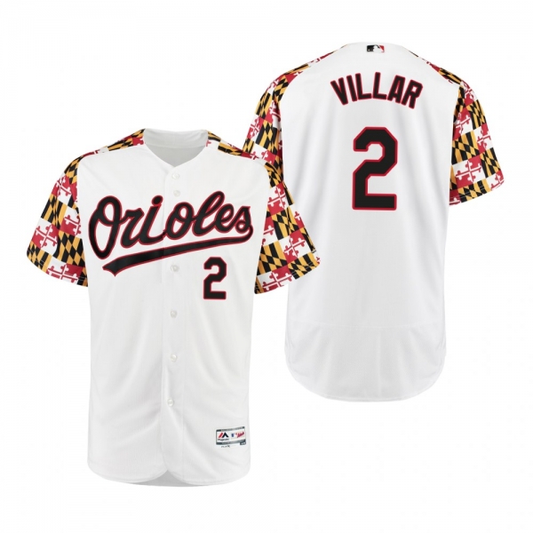 Baltimore Orioles Jonathan Villar White Turn Back the Clock Maryland Day Jersey