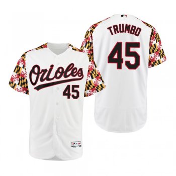 Baltimore Orioles Mark Trumbo White Turn Back the Clock Maryland Day Jersey