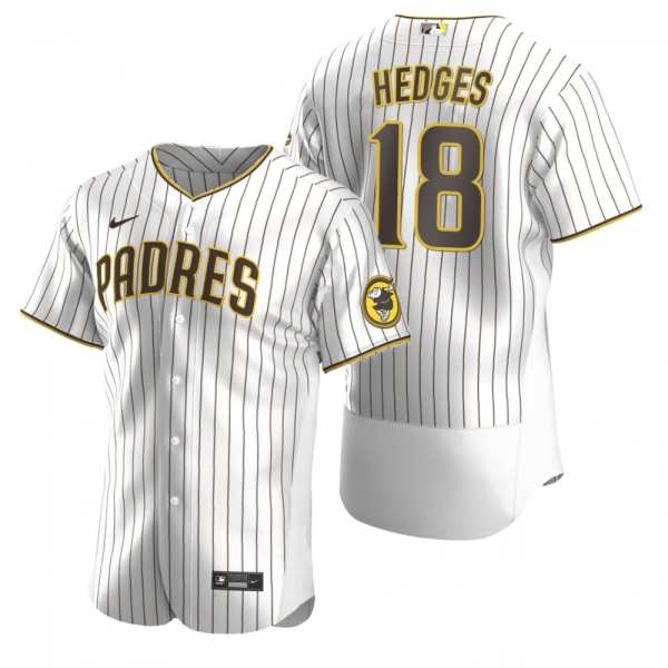 Men's San Diego Padres Austin Hedges Nike White Brown Authentic Jersey