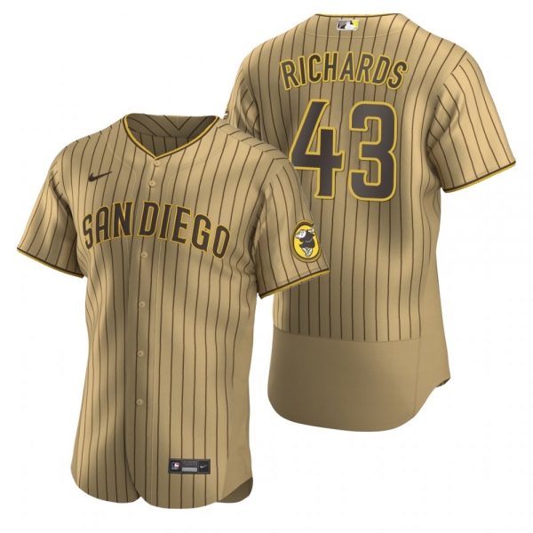 Men's San Diego Padres Garrett Richards Nike Tan Brown Authentic Alternate Jersey