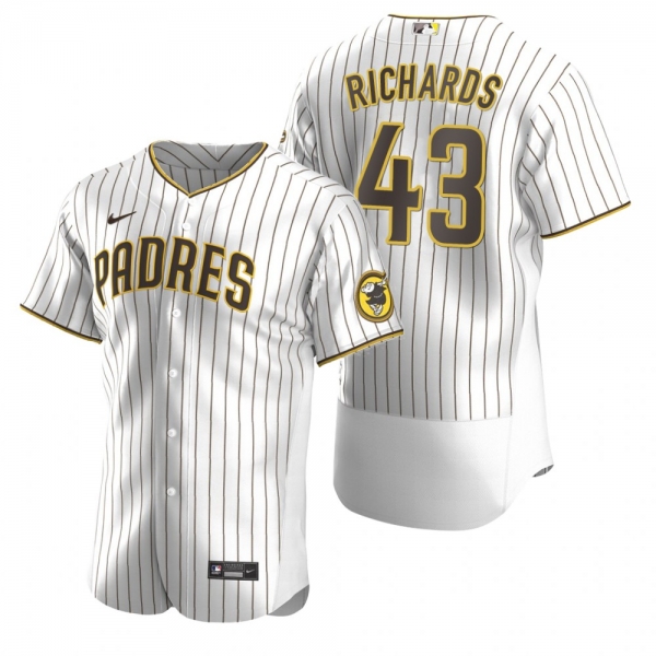 Men's San Diego Padres Garrett Richards Nike White Brown Authentic Jersey