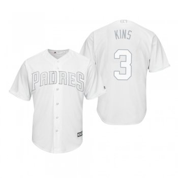 San Diego Padres Ian Kinsler Kins White 2019 Players' Weekend Replica Jersey