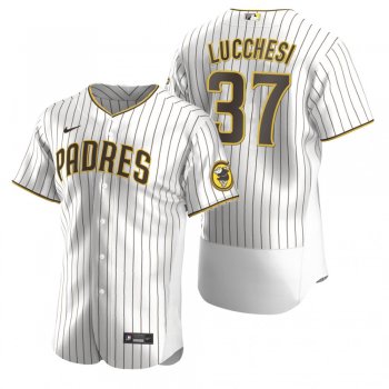 Men's San Diego Padres Joey Lucchesi Nike White Brown Authentic Jersey