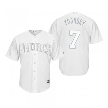 San Diego Padres Manuel Margot Yoandry White 2019 Players' Weekend Replica Jersey