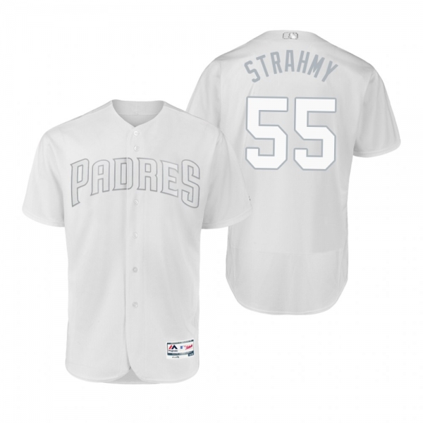 San Diego Padres Matt Strahm Strahmy White 2019 Players' Weekend Authentic Jersey