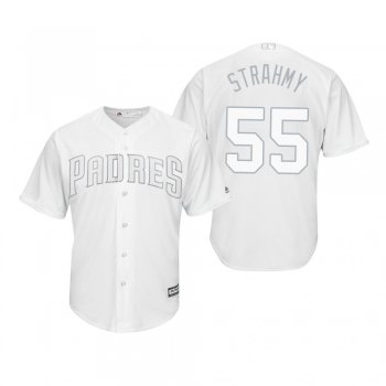 San Diego Padres Matt Strahm Strahmy White 2019 Players' Weekend Replica Jersey