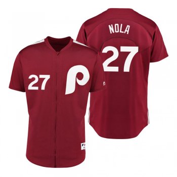 Phillies Aaron Nola Scarlet 1979 Saturday Night Special Jersey