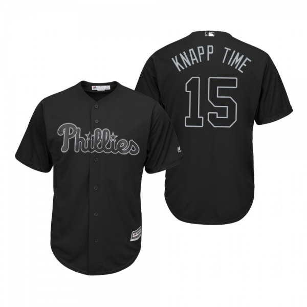 Philadelphia Phillies Andrew Knapp Knapp Time Black 2019 Players' Weekend Replica Jersey