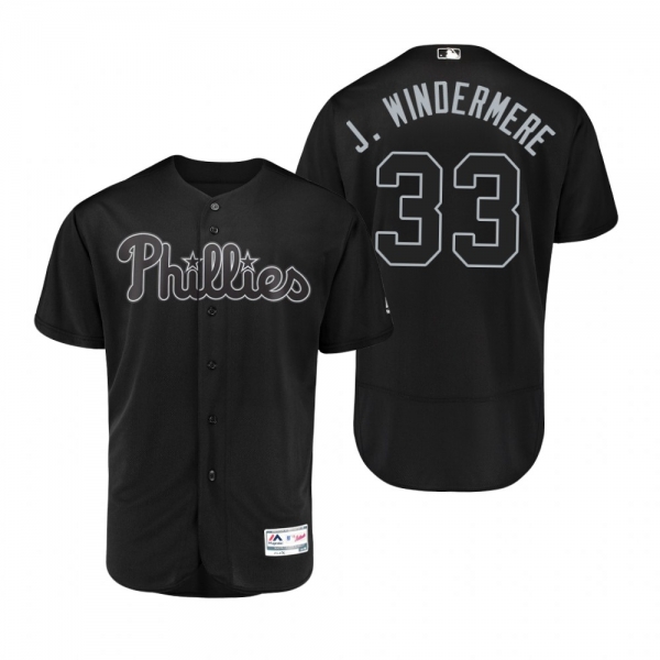 Philadelphia Phillies Brad Miller J. Windermere Black 2019 Players' Weekend Authentic Jersey