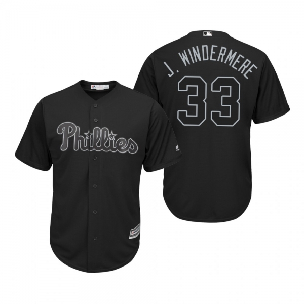 Philadelphia Phillies Brad Miller J. Windermere Black 2019 Players' Weekend Replica Jersey