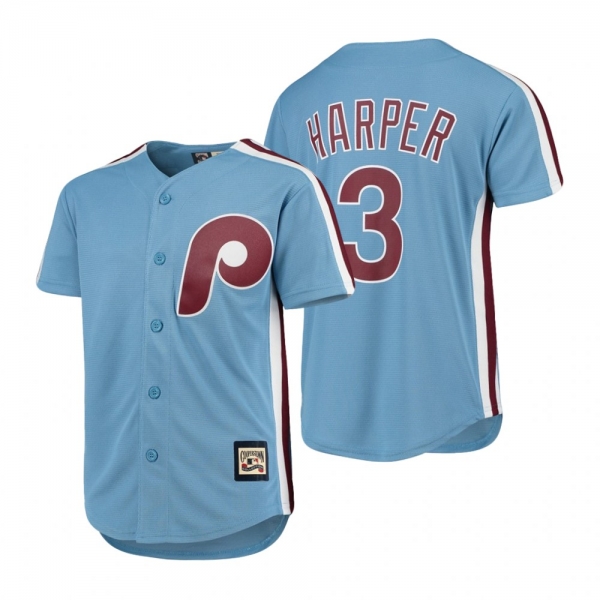 Bryce Harper Philadelphia Phillies Light Blue Cooperstown Collection Replica Jersey